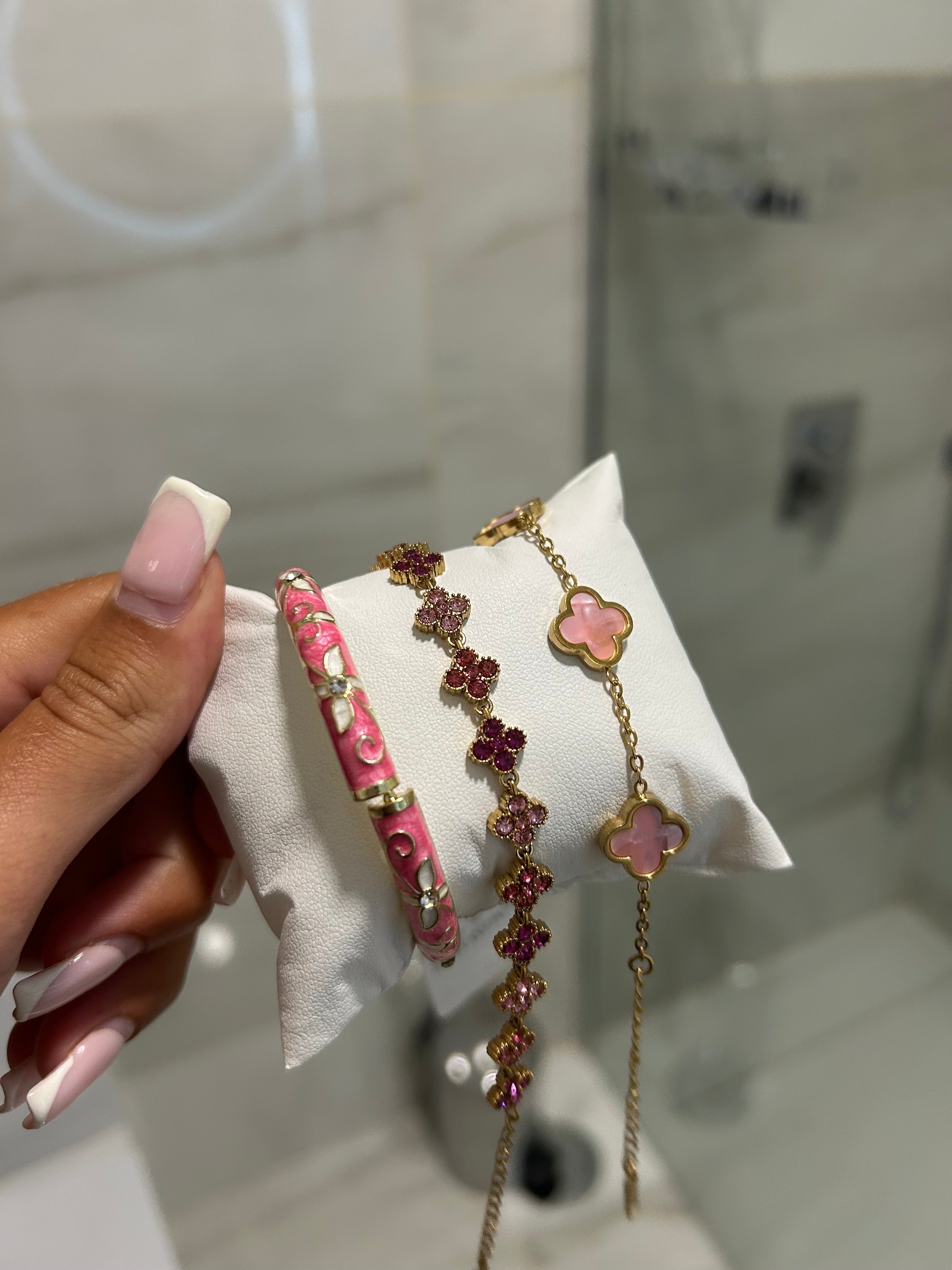 Lot de bracelet Nara rose