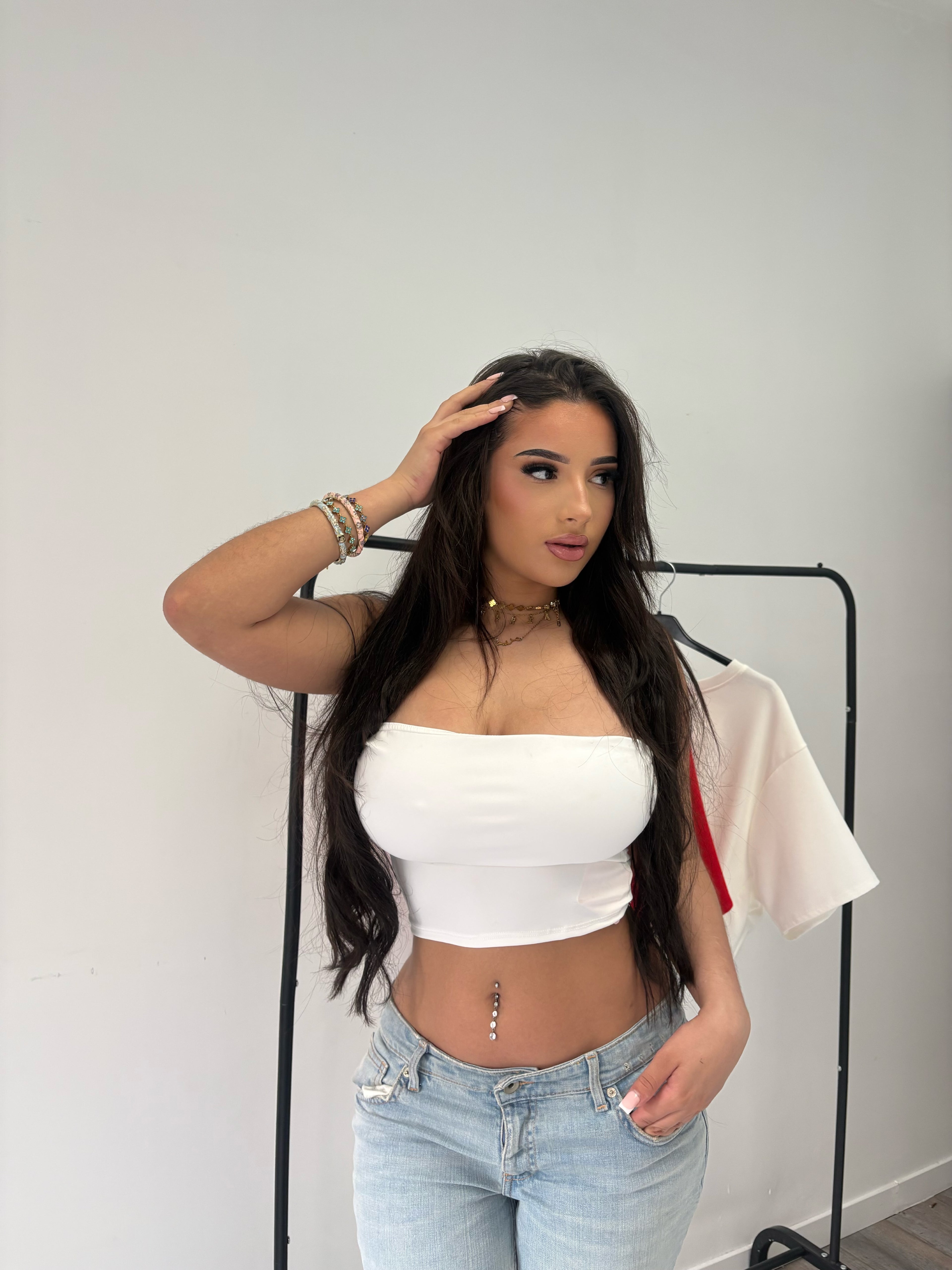 Top bandeau Fira blanc
