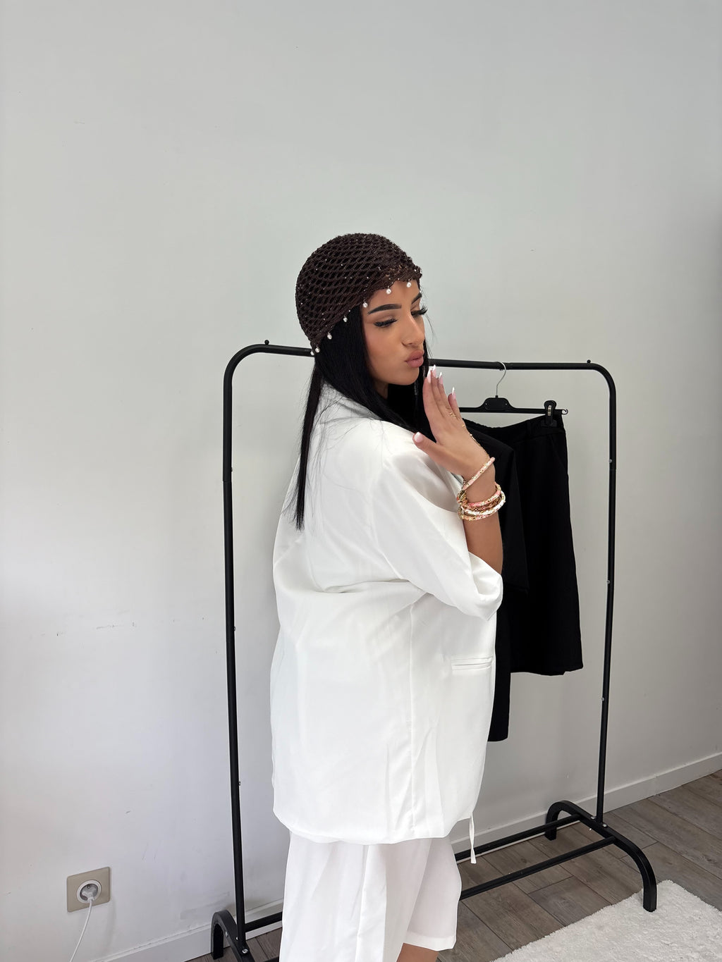 Ensemble Blazer Camélia blanc