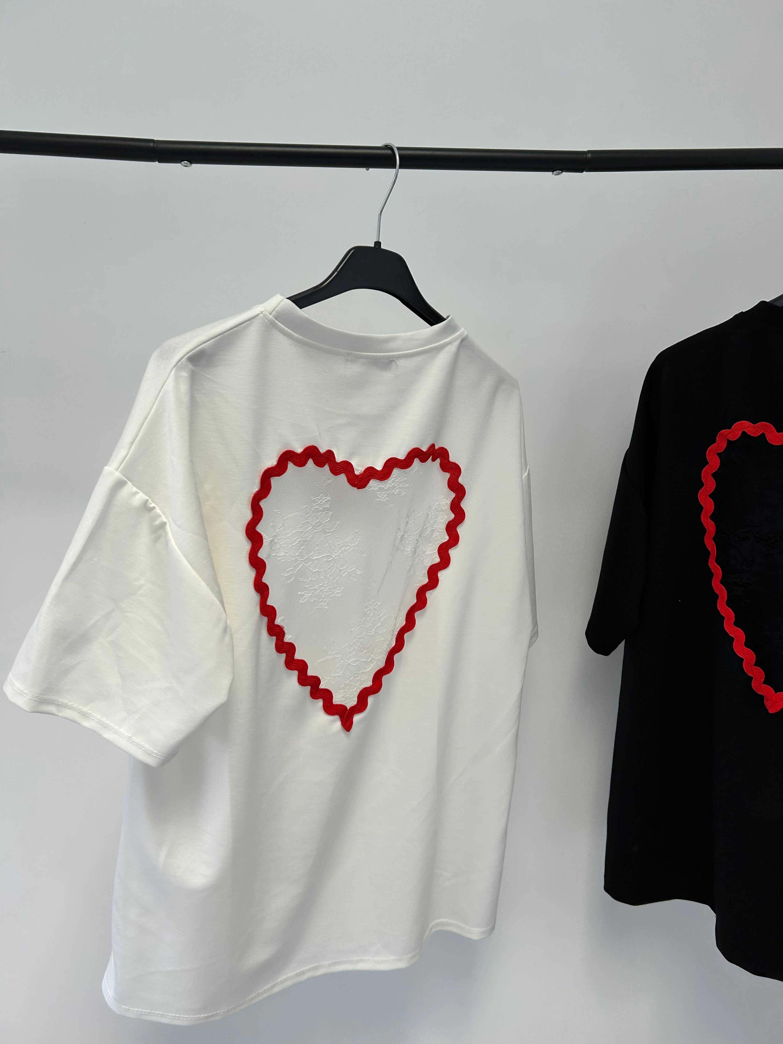 Tee shirt Braga blanc dentelle