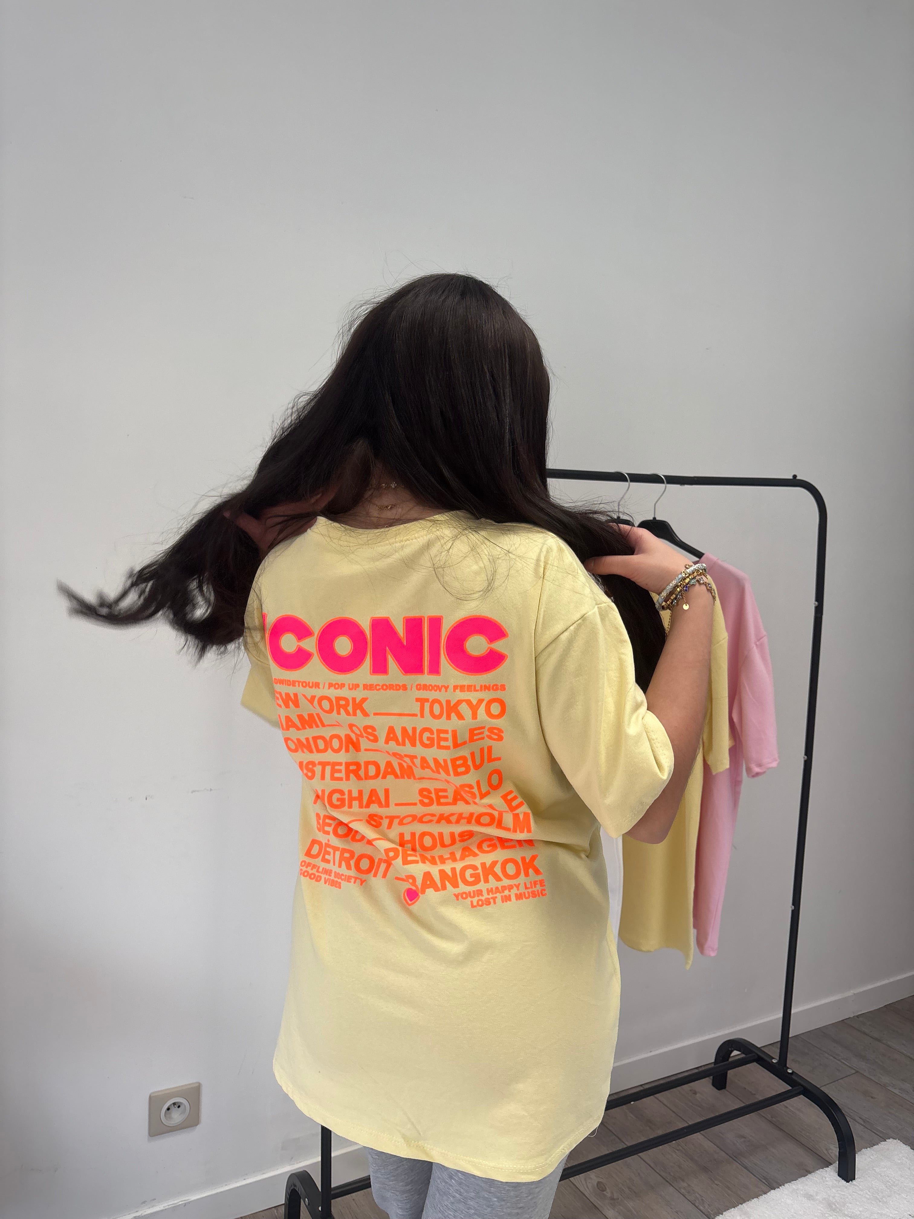 Tee shirt jaune iconic