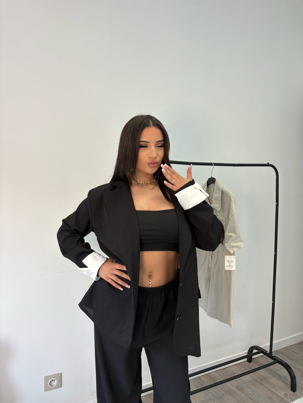 Top bandeau Fira noir