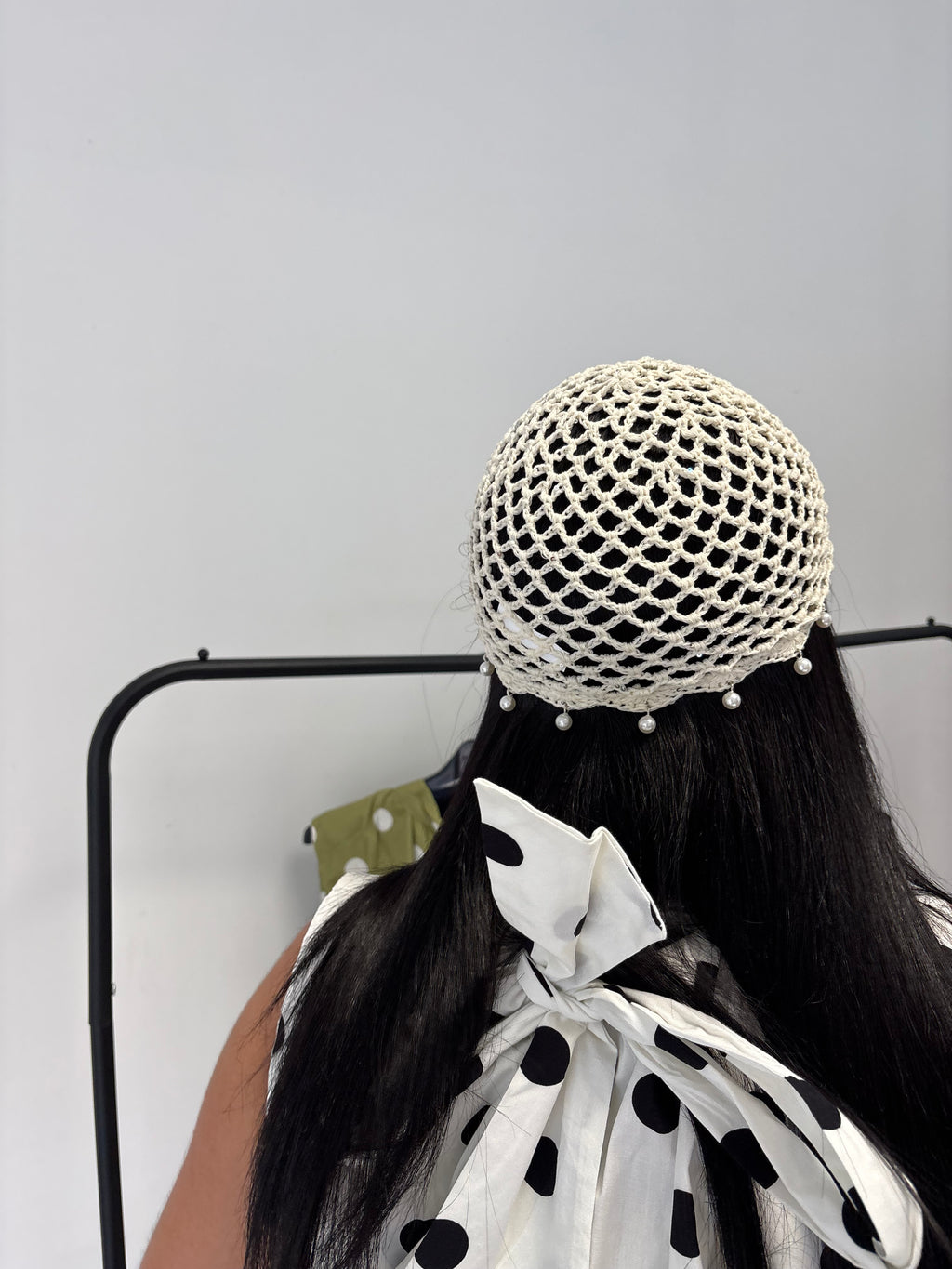 Bonnet crochet crème