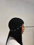 Bonnet crochet noir