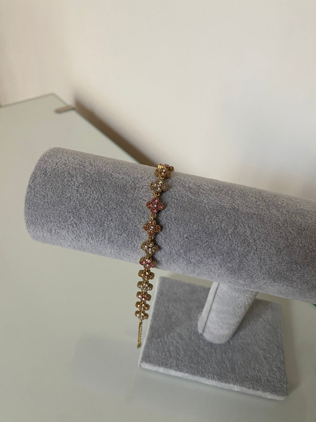Bracelet rose clair acier inoxydable