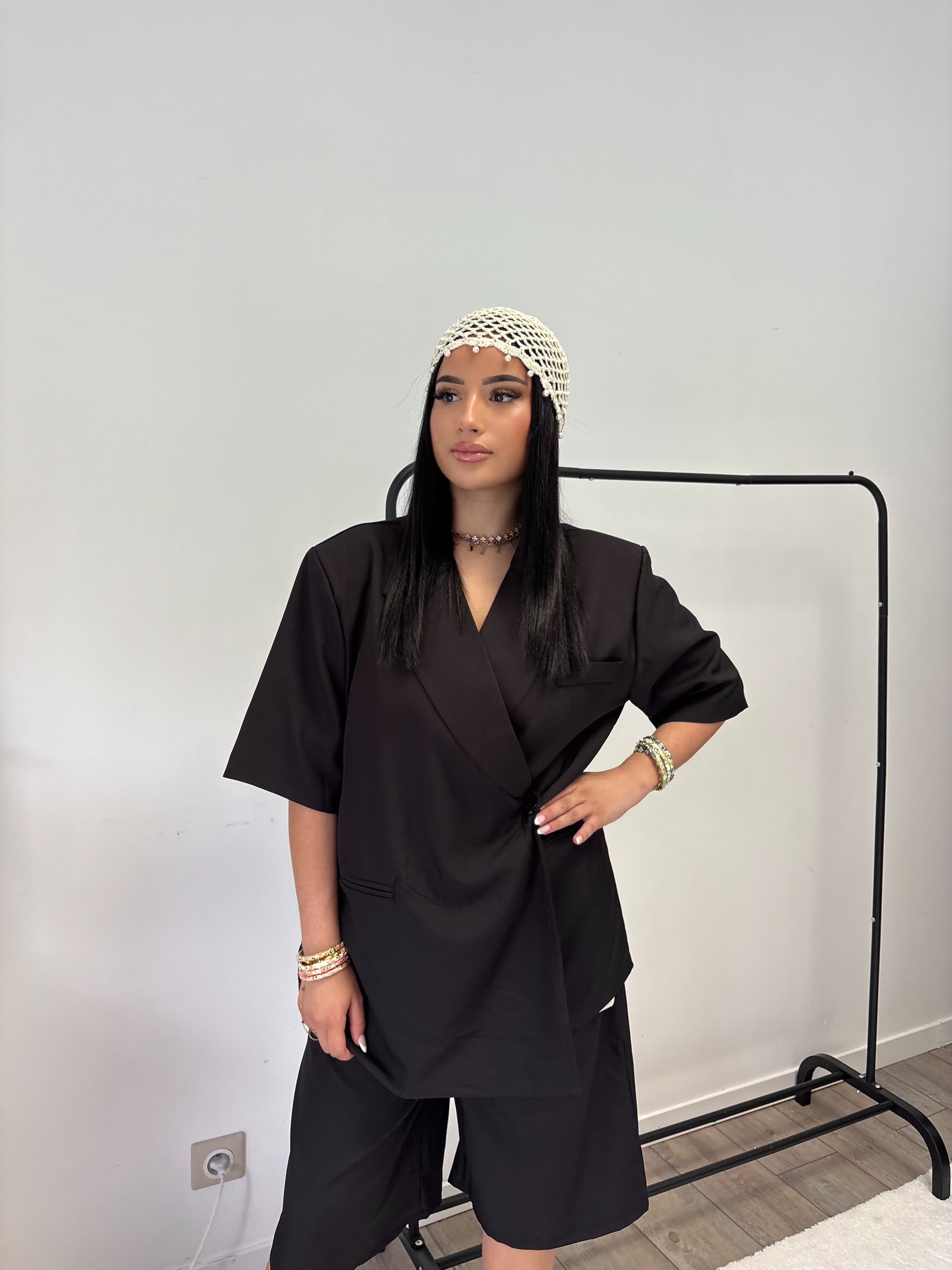 Ensemble blazer Camélia noir