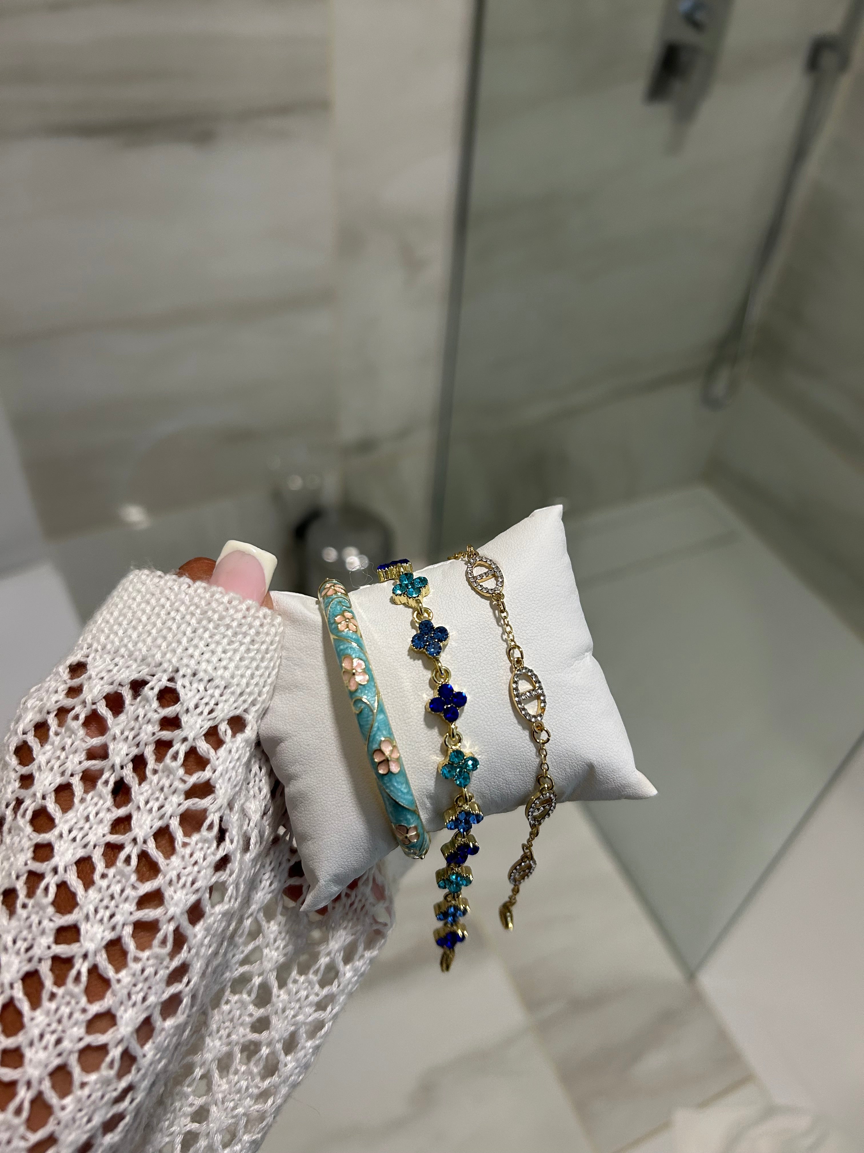 Lot de 3 bijoux Laya bleu