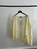 Gilet crochet bohème jaune catarina
