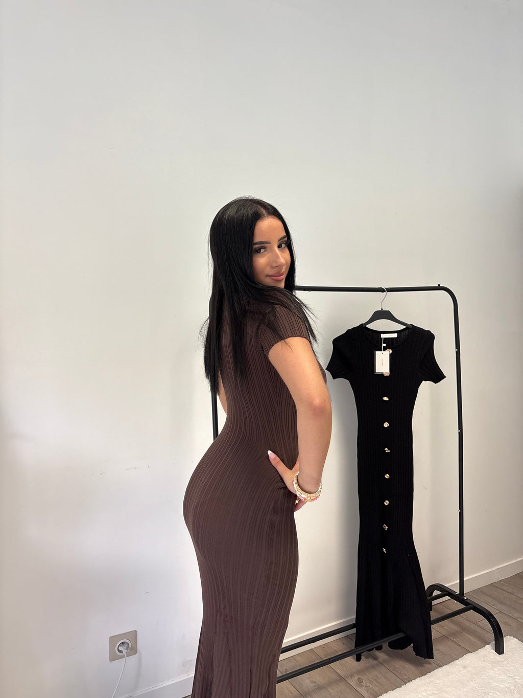 Robe Aliya marron