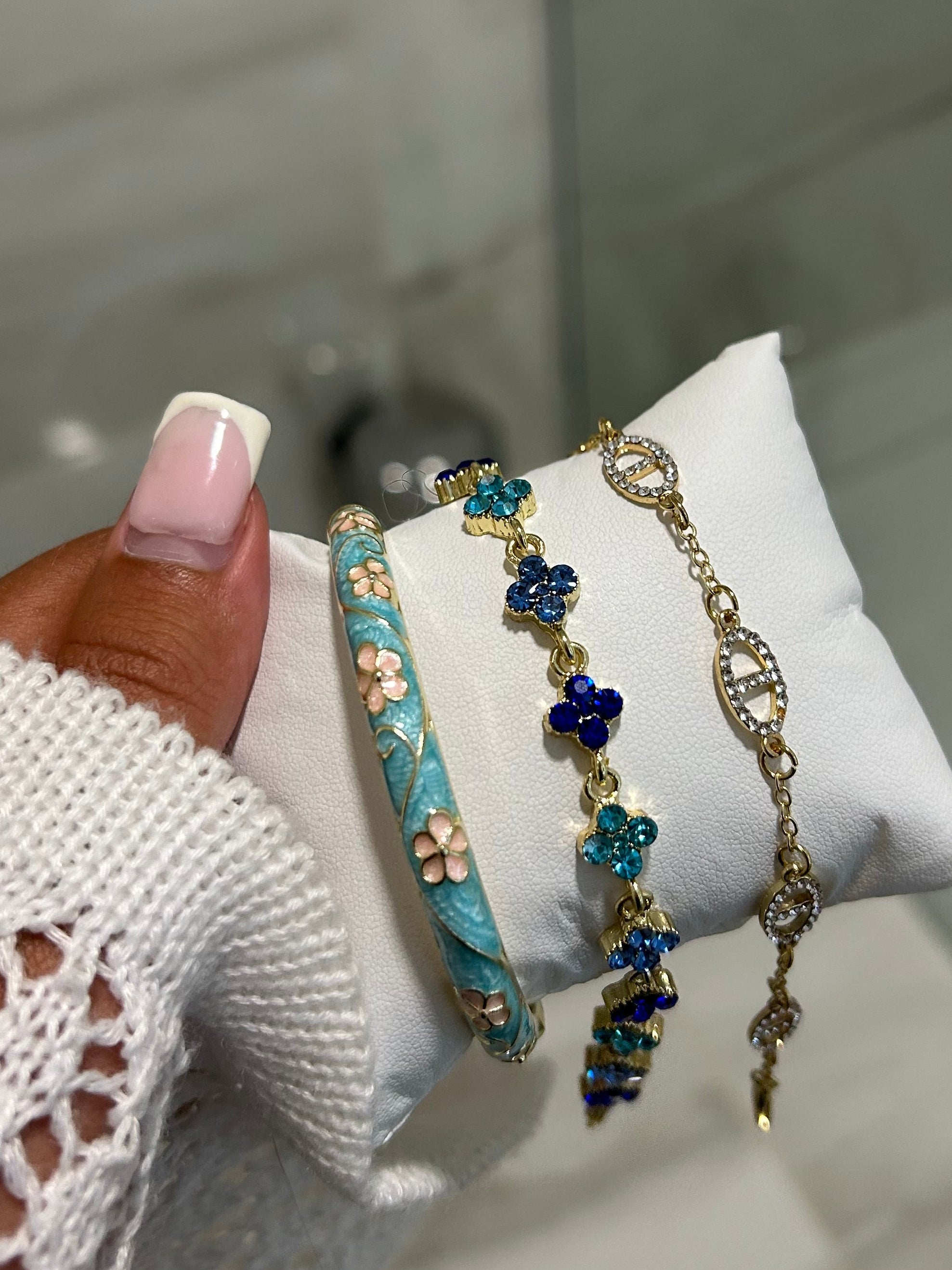 Lot de 3 bijoux Laya bleu