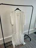 Robe t-shirt bimatiere blanc